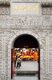 China: Doorway leading to elaborate late afternoon Buddhist rituals outside Ming-era Qianming Si (Qianming Temple), Guiyang, Guizhou Province
