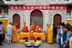 China: Elaborate late afternoon Buddhist rituals outside Ming-era Qianming Si (Qianming Temple), Guiyang, Guizhou Province